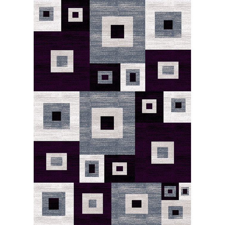 Ivy Bronx Pineville Purple/Gray Area Rug Wayfair